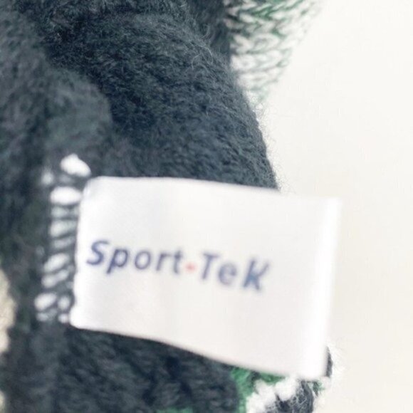 Sport-tek Winter knit Pom-Pom toboggan hat “rams” winter Sports Pom Pom Striped - Picture 6 of 7